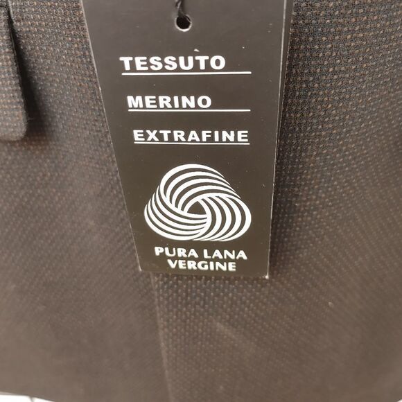 ANDRE LANZINO MEN'S 100% WOOL BLK/BRN MINI CHECK SPORT JACKET. - Picture 8 of 8